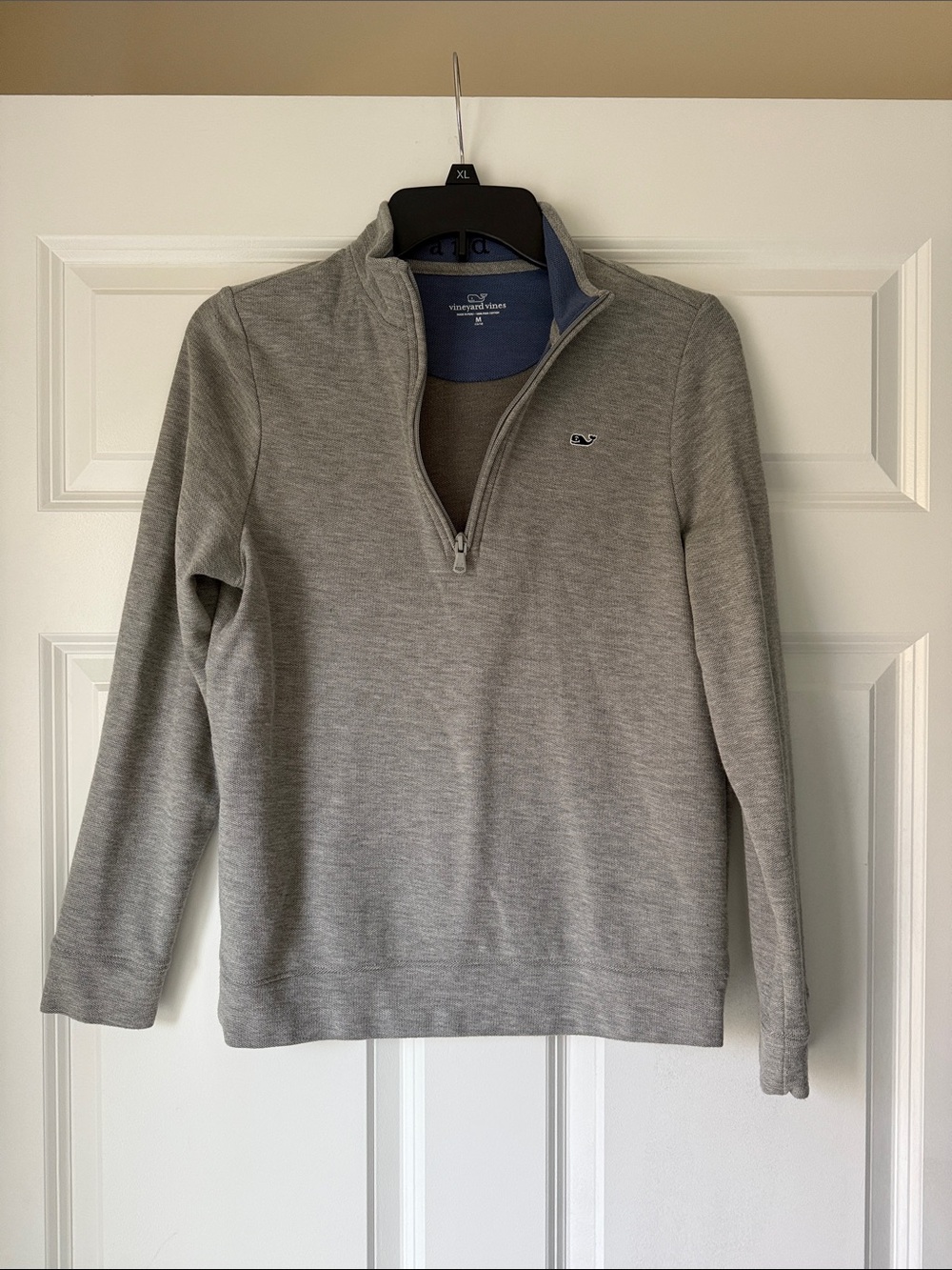 Vineyard Vines Gray 1/4 Zip Pullover Sweater